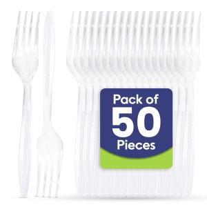 DISPOSABLE PLASTIC FORK 50PCS
