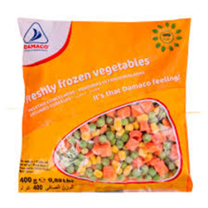 DAMACO 3 WAY MIX - GREEN PEAS, CARROT, SWEET CORN 400G